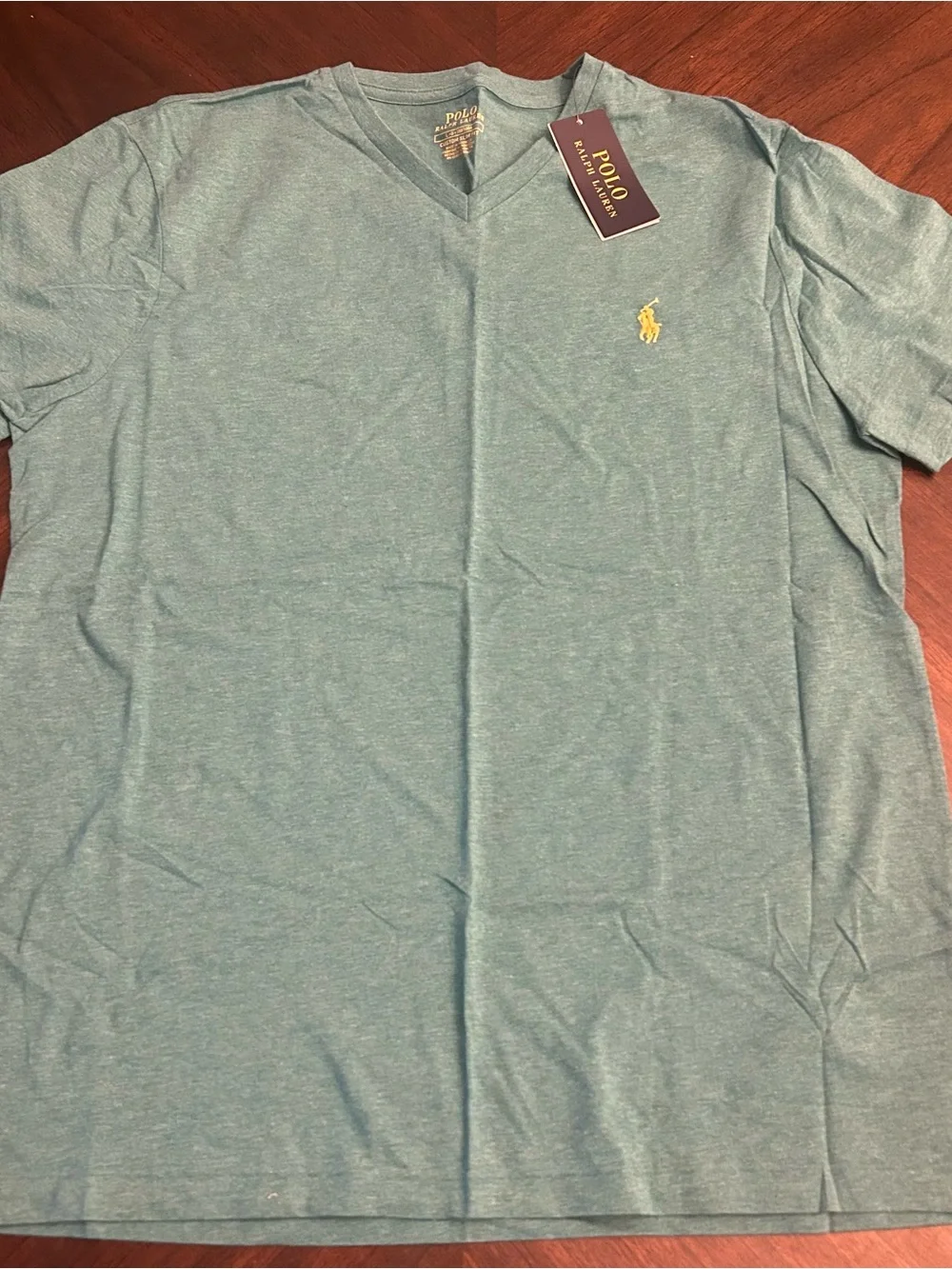 Polo Ralph Lauren Mens LG V-Neck Modern Classic-Fit T-Shirt Tee Mens Green New